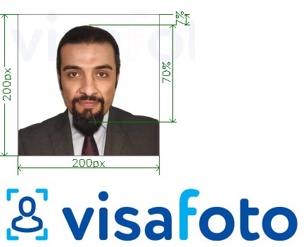 Eksempel bilde for Saudi-Arabia e-visum online via enjazit.com.sa med riktig størrelse