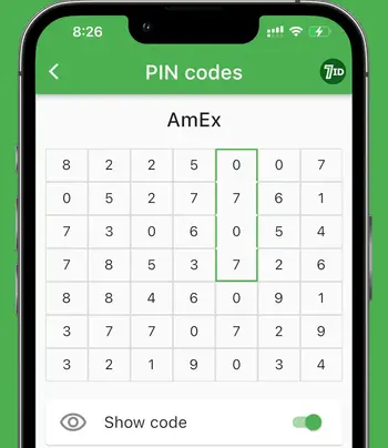 Armazenamento seguro de PIN e senha