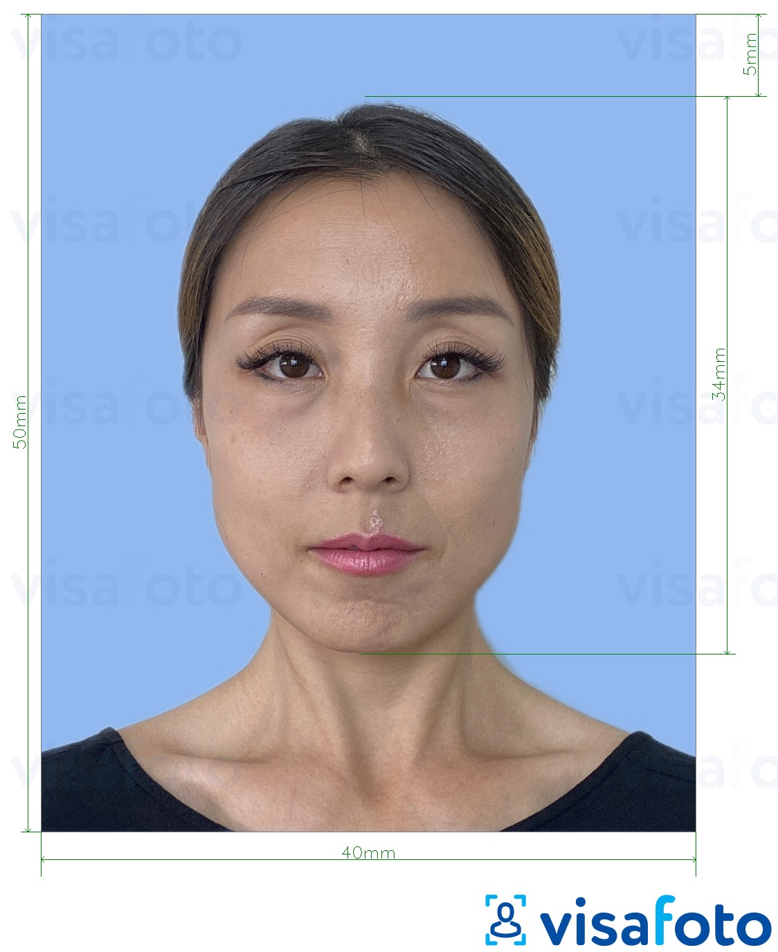 Eksempel bilde for Japansk utenlandsk førerkort 4x5 cm med riktig størrelse