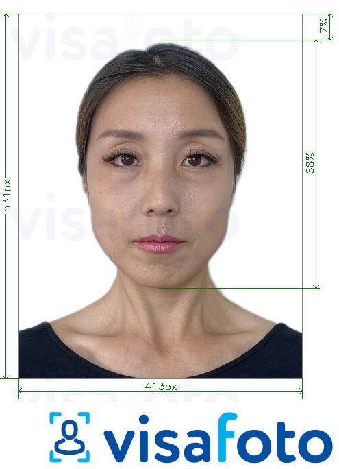 Eksempel bilde for Mongolsk pass online med riktig størrelse