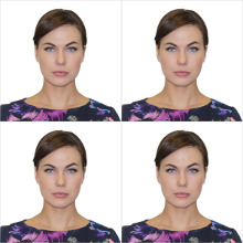 Resultateksempel: Et korrekt visum eller passfoto som du vil motta